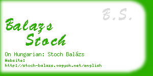balazs stoch business card